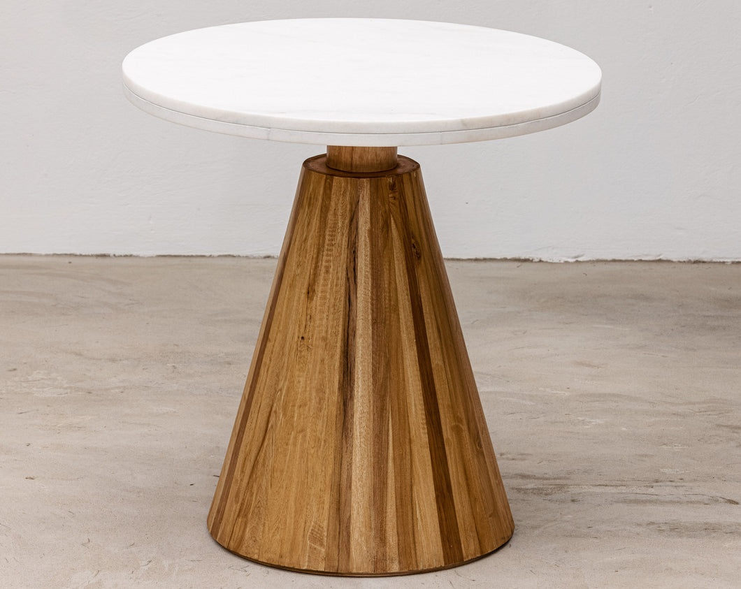 Mesa Aura Lateral Mármol Blanco